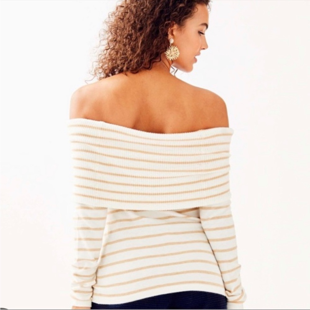 Brand new with tags Lilly christin sweater. Size small. White and beige stripes - Picture 3 of 7